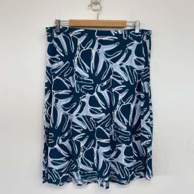 Gorman Blue Turquoise Floral Mini Skirt  Size 16 