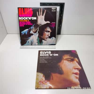 Elvis Presley Rock n Roll Vol 1 Vol 2 Vinyl PreOwned Vintage Double Bundle 