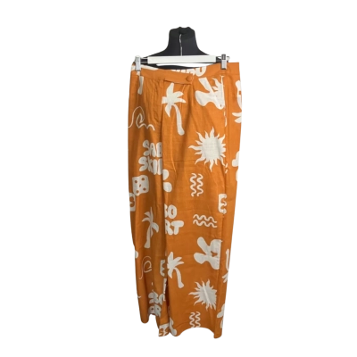 Sabo Womens Orange & White Pants Size 10