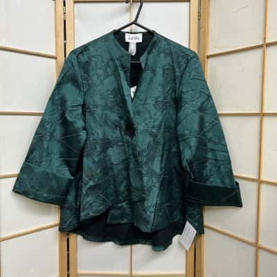 New With Tags JOSEPH RIBKOFF Women’s  Size UK14 US12 Jacquard Jacket/ Open Jacket Green 