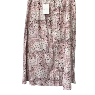 Review White Pattern Maxi Skirt 