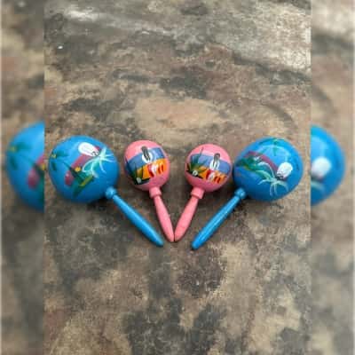 Hand Painted Mexico Maracas 