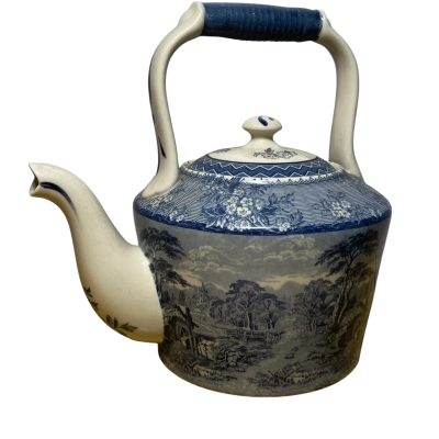 Somerton-green blue fine porcelain teapot