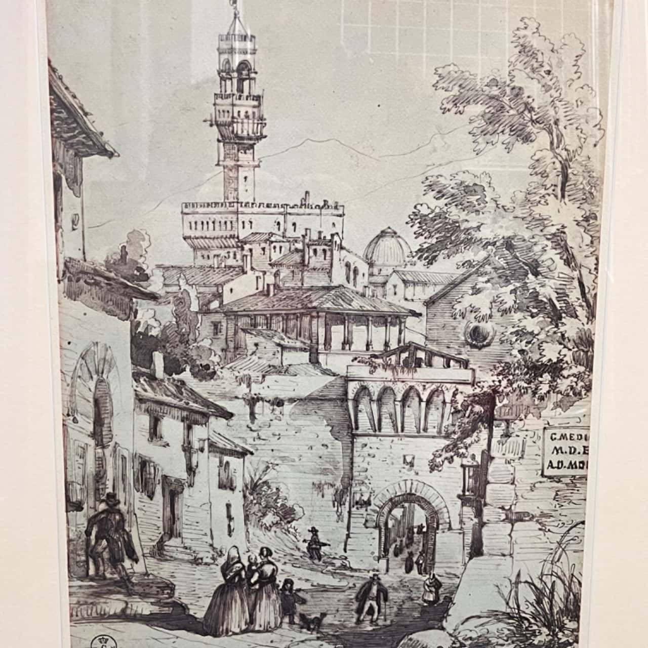 VINTAGE Art Print Porta San Miniato