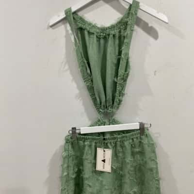 Mix n Moss  Halter Neck Dress Green 