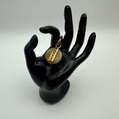 DYBERG/KERN Yellow Stone Bolt Ring Clasp Pendant 
