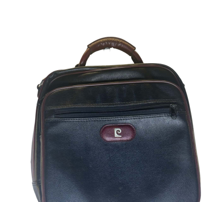  Mens Handbag  leather with black/red and gold colour