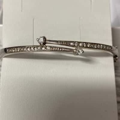  Sterling silver cubic zirconia bangle 