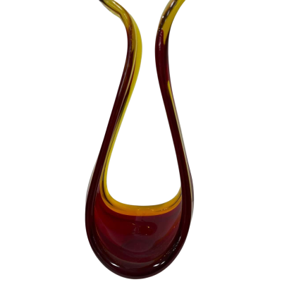 RED AND YELLOW MURANO VASE