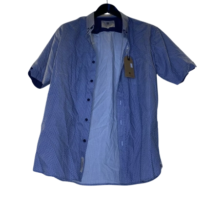 Salt N Pepper Mens  Size XL Short Sleeve Shirt Blue 