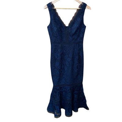 Rodeo Show Navy Blue Lace Dress Size 8