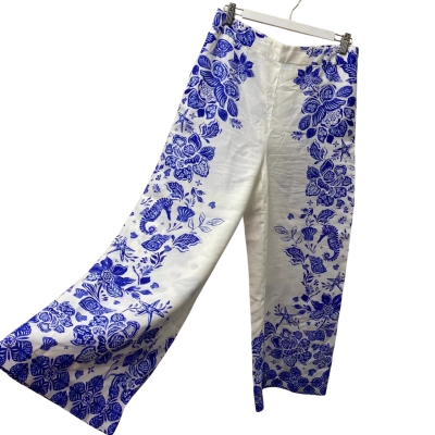 Blue Illusion Womens  Size S Wide Leg Pants Floral 