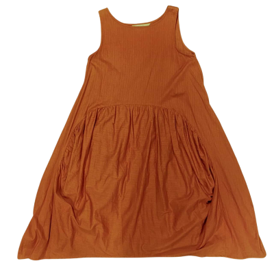 Gorman Size 6 Burnt Orange Casual Sleeveless Dress with Pockets