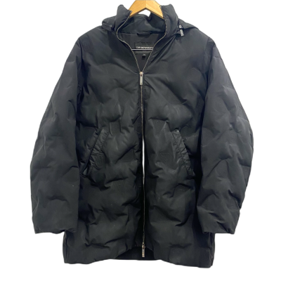 Emporio Armani Womens  Size 42 Puffer Jacket Black  