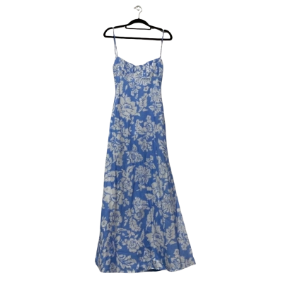 Billy J Womens Margie Midi Dress Size 8 Blue 