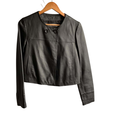 Basque leather Jacket- Womens  Size 10 Black  