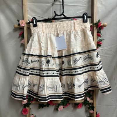  Womens White Sandstorm Sienna Print Skirt Size L RRP $64.95