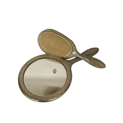 Vintage Mirror & Hairbrush Set