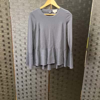 Witchery Womens  Size XS Long Sleeve Top Navy Blue 