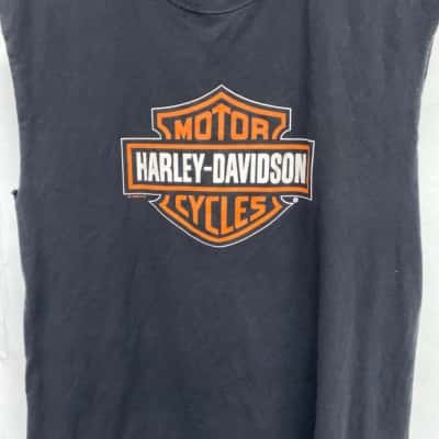 Harley Davidson Mens  Size L Black sleeveless top 