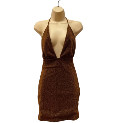 Womens  Size S  baby boo Halter Neck Dress / Mini Dress / Party Dress bronze colour Other 