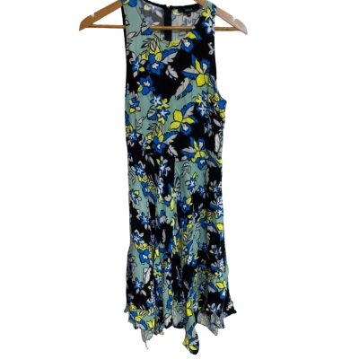 Piper Womens Size 12 Sleeveless Dress  Retro Print