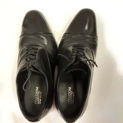 Marks & Spencer Collezione Extra Wide Fit Black Dress Shoes Size 9.5