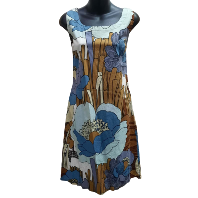 PURA VIDA 100% Cotton Pattern Print Sleeveless Dress in Size M / Aus 10