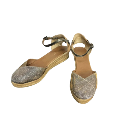 Jo Mercer Bronze Metallic Closed Toe Wedges