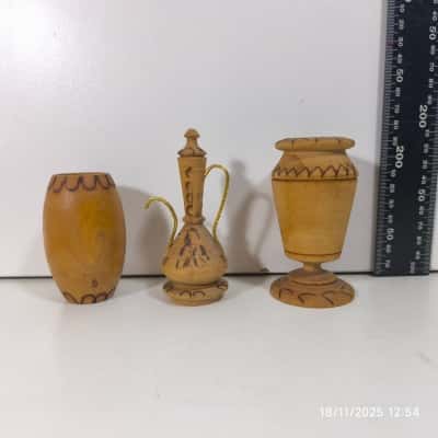 Wooden Trio Mini Ornaments 