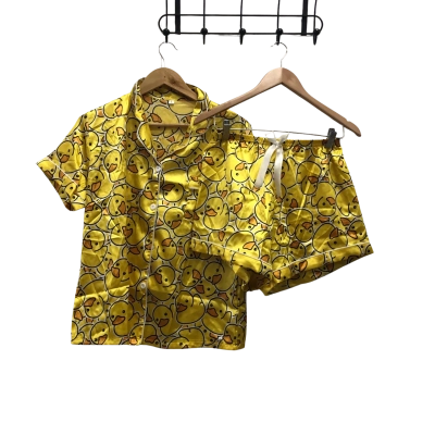 Duck Pajama Set Womens  Size L Pyjamas 