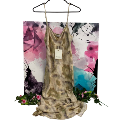 Ghanda Womens long tie dye pastel dress Size M New