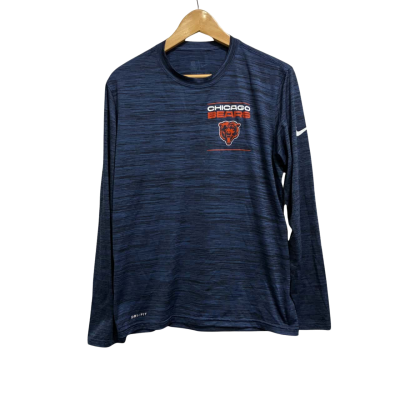 The Nike Tee Chicago Bears Mens  Size M Long Sleeve Top Navy Blue 