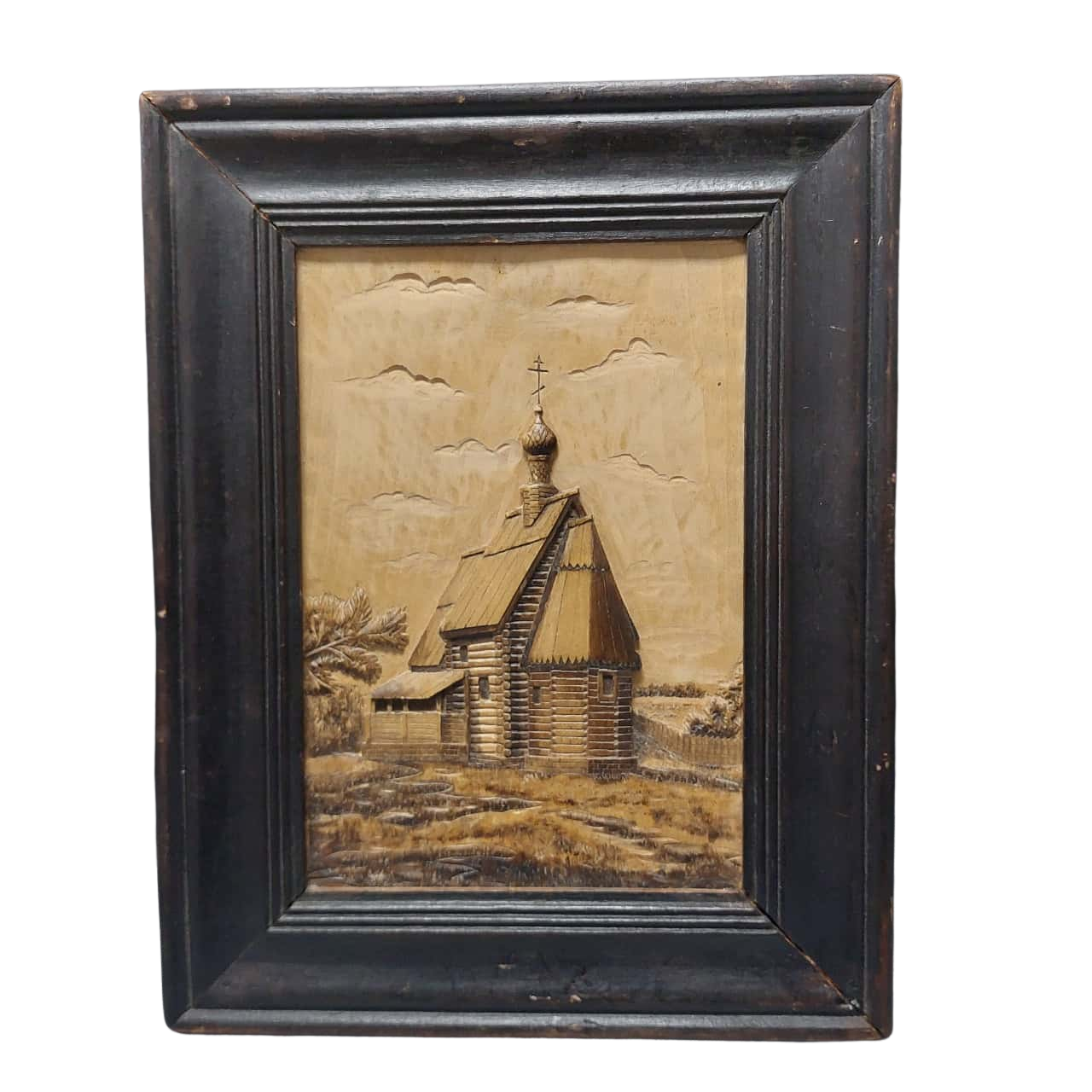 Framed Wooden Art Piece Church of St Nicholas