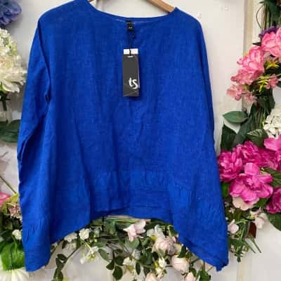 Taking Shape / TS Womens  Size 14 / 16 Short Sleeve Top Blue 