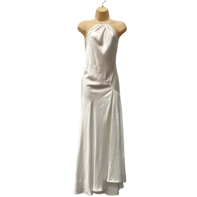 One Fell Swoop Womens  Size 6 Bridal Dress / Bridesmaid Dress / Cocktail Dress / Halter Neck Dress / Party Dress Off White 