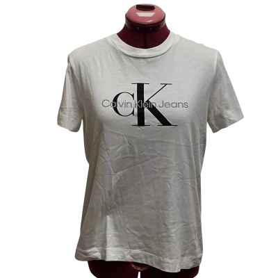 Calvin Klein Jeans Womens  Size S Short Sleeve Shirt Black  / White 