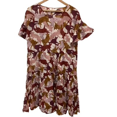 Gorman Womens  Size 12 Casual Dress Brown / Maroon / Pink  