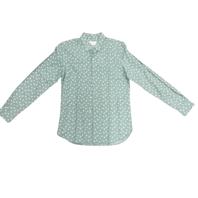 Trenery Mens  Size S Business Shirt / Long Sleeve Shirt Green 