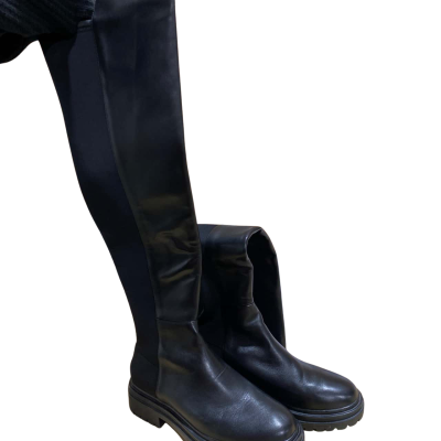  Womens  Size 37 Black  knee high boots
