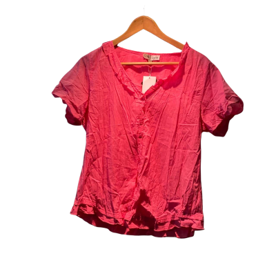  Cafe Latté Womens  Size M Short Sleeve Shirt Pink  