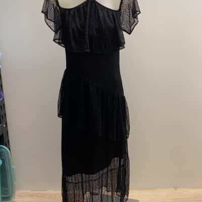 Guess Womens  Size S Off The Shoulder Dress Black  