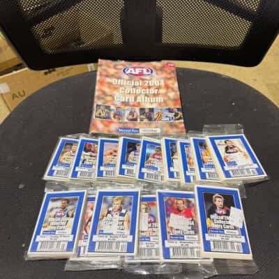 OFFICIAL AFL 2004 FULL CARD COLLECTION & ALBUM