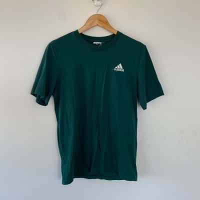 Adidas Green Logo Print T-shirt Size M 