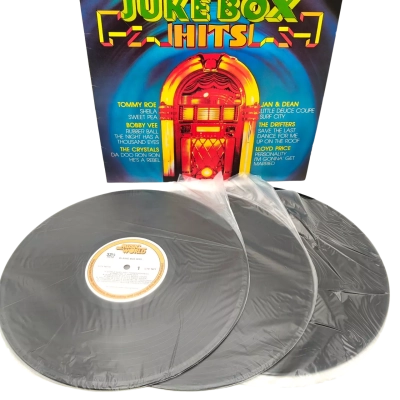 65 Juke Box Hits 12" Vinyl 3 Record Set In Near New Condition 