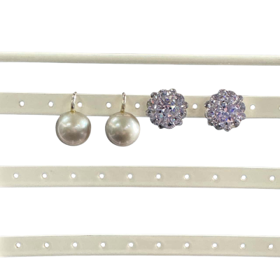 2 pairs Womens retro Earrings Purple / Silver-tone