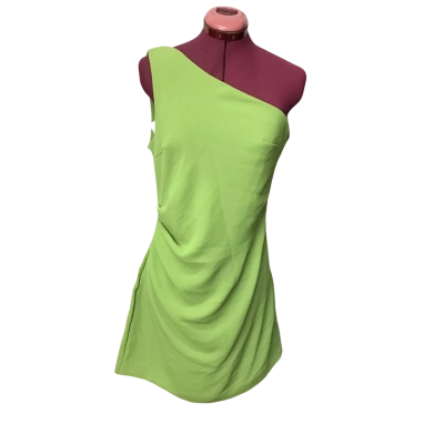 Kookai Womens  Size 40 Daiquiri Green Alpha Rouched Mini Dress