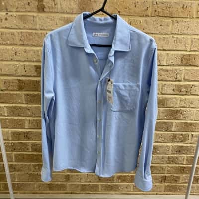 Zara Mens blue button up shirt  Size M 