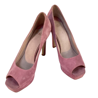 Faith Womens Size 39 / 6 Genuine Suede Heels Pink  