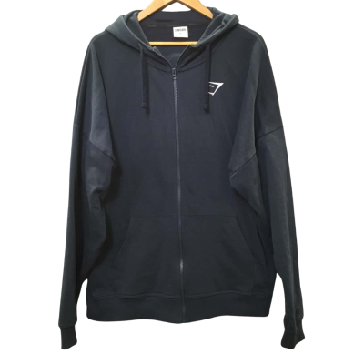 Gymshark Mens  Size XL Navy Blue Zip-Up Hoodie